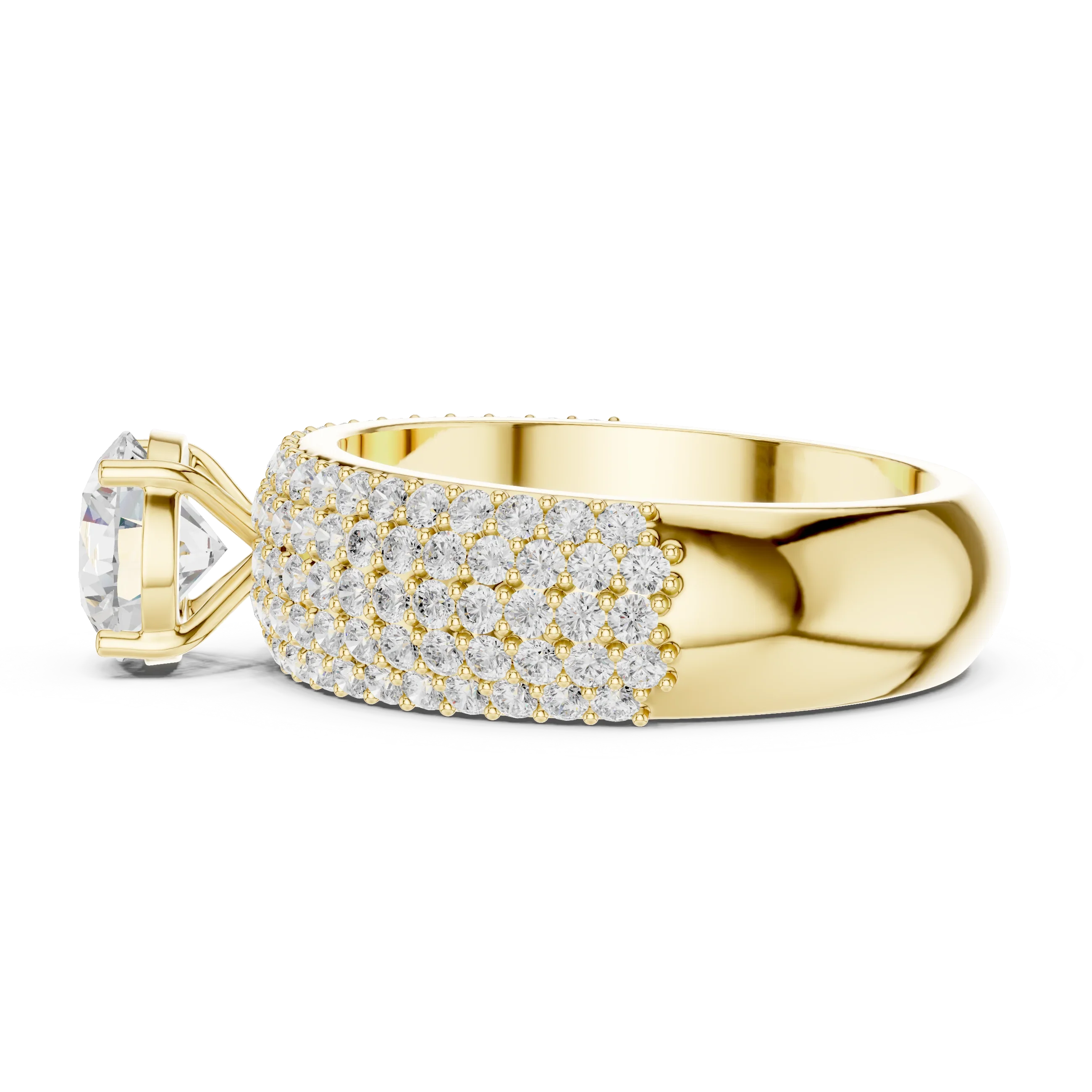 1.94 CTW Round F Color Lab Grown 10K Gold Wedding Ring - IGI Certified
