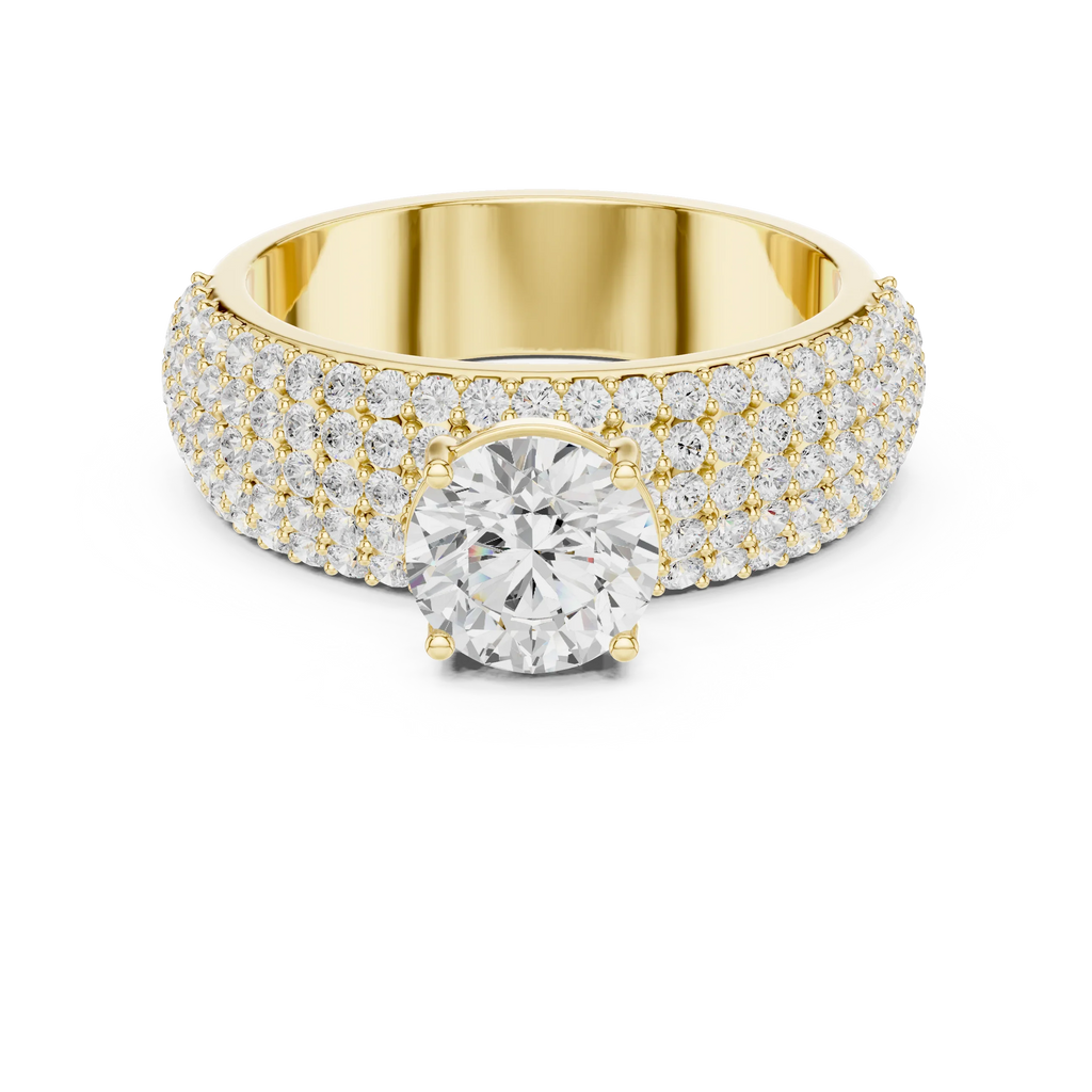 1.94 CTW Round F Color Lab Grown 10K Gold Wedding Ring - IGI Certified