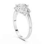 VVS Moissanite Diamond Three Stone Round Ring
