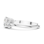 VVS Moissanite Diamond Three Stone Round Ring
