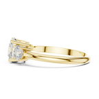 VVS Moissanite Diamond Three Stone Round Ring