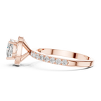 14K Gold 1.23 CTW Cushion VVS1 Moissanite Halo Pave Diamond Ring