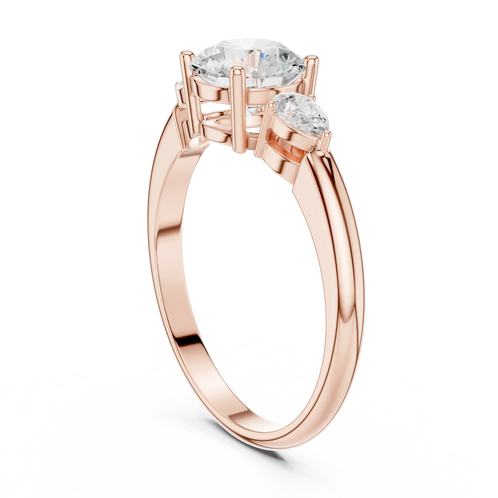 VVS 14K Solid Gold Lab Grown Diamond Engagement Ring - IGI Certified