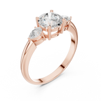 VVS 14K Solid Gold Lab Grown Diamond Engagement Ring - IGI Certified
