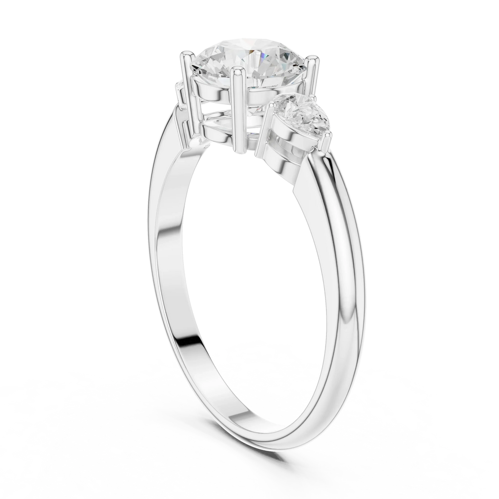 VVS 14K Solid Gold Lab Grown Diamond Engagement Ring - IGI Certified