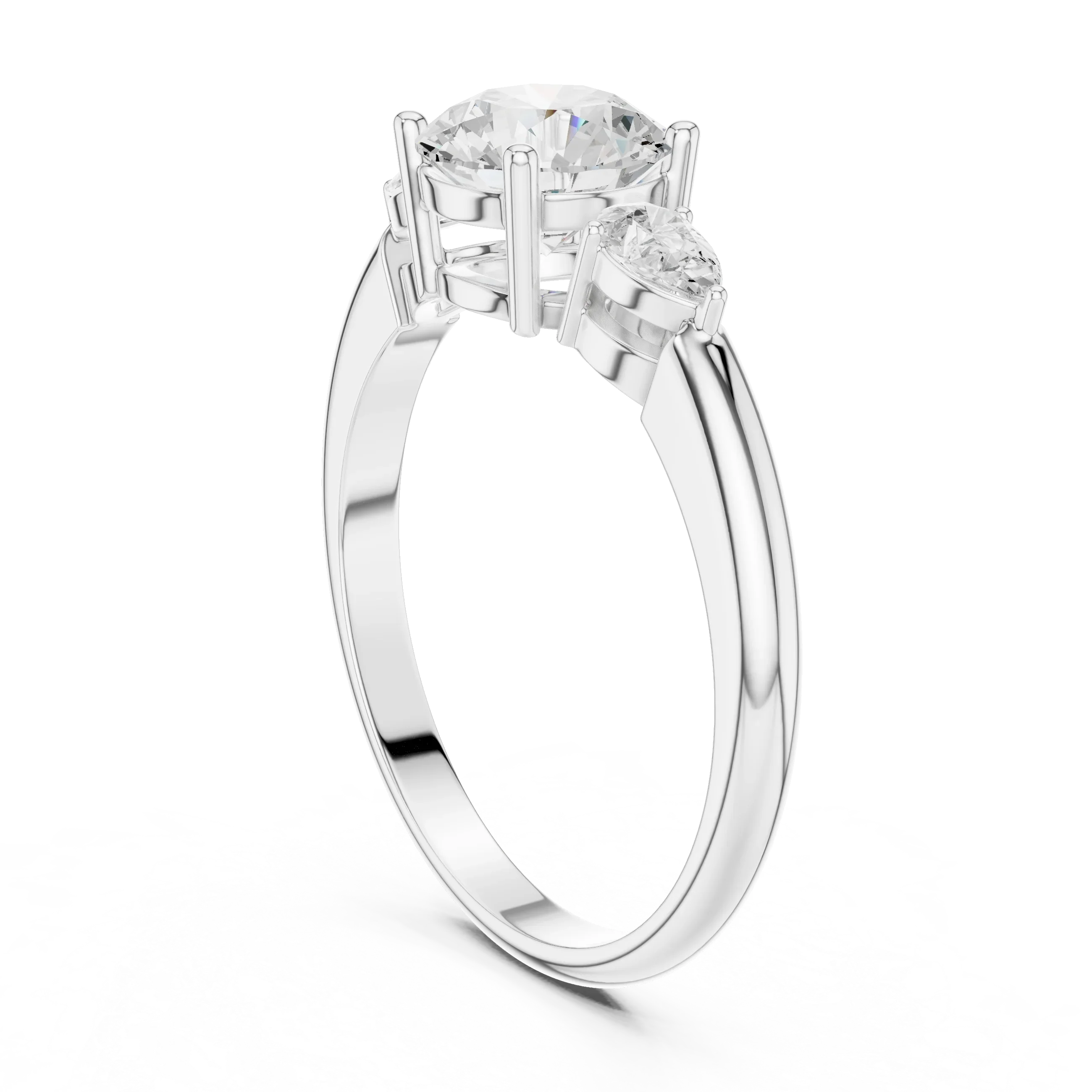 VVS 14K Solid Gold Lab Grown Diamond Engagement Ring - IGI Certified