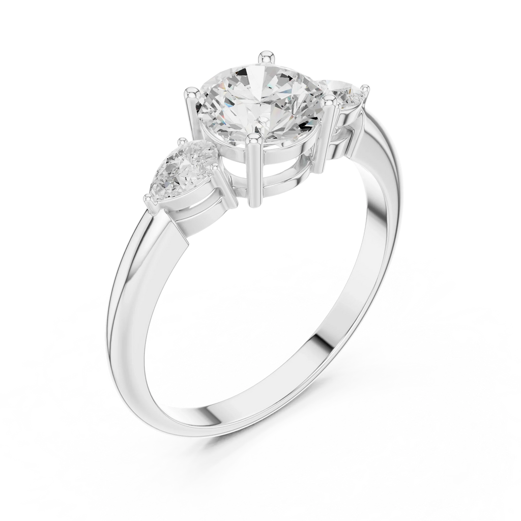 VVS 14K Solid Gold Lab Grown Diamond Engagement Ring - IGI Certified
