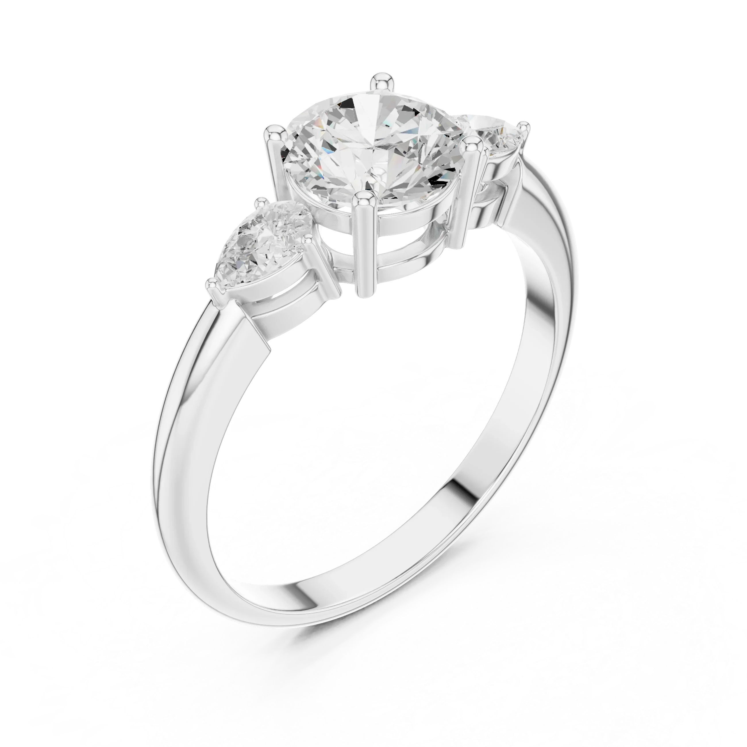 VVS 14K Solid Gold Lab Grown Diamond Engagement Ring - IGI Certified