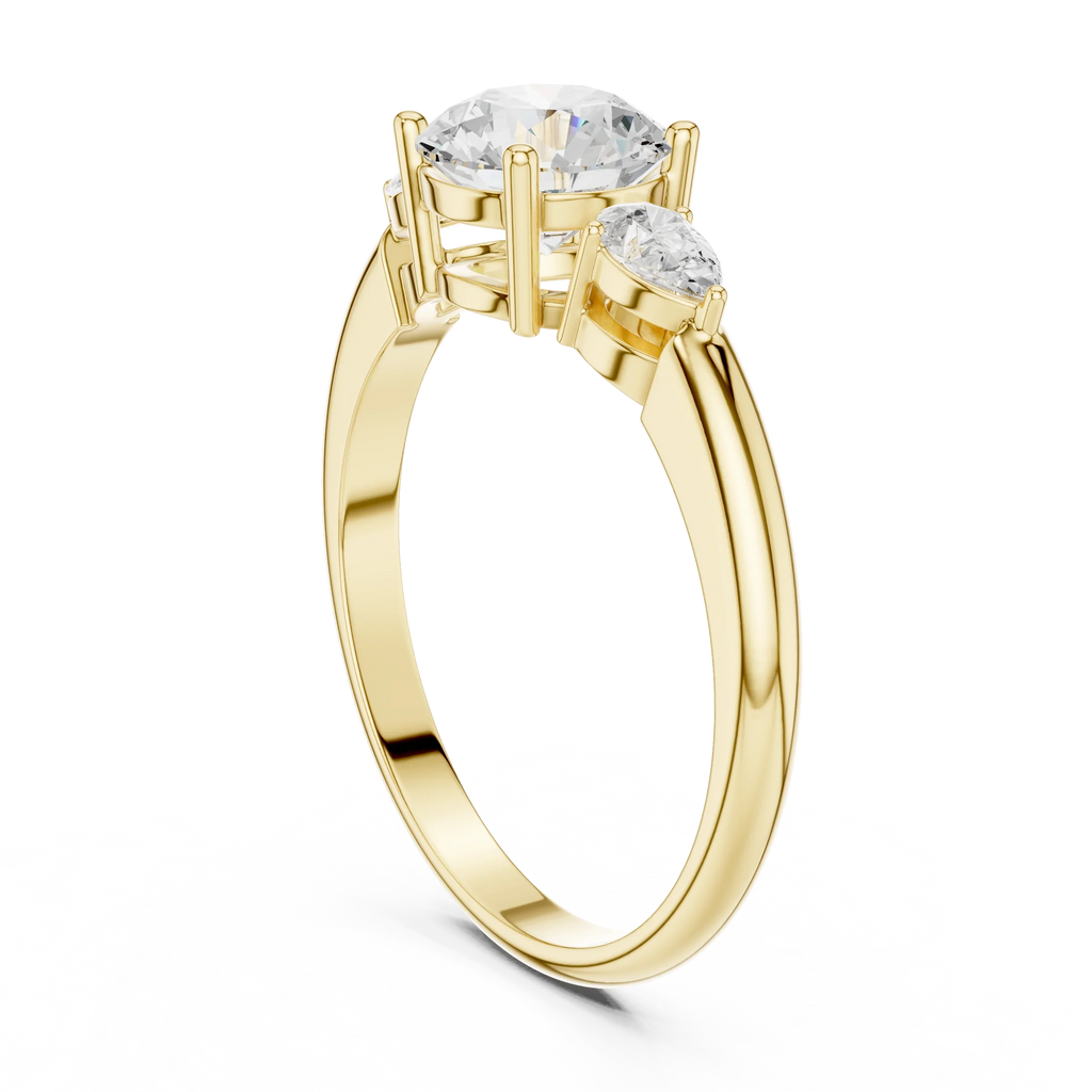 VVS 14K Solid Gold Lab Grown Diamond Engagement Ring - IGI Certified