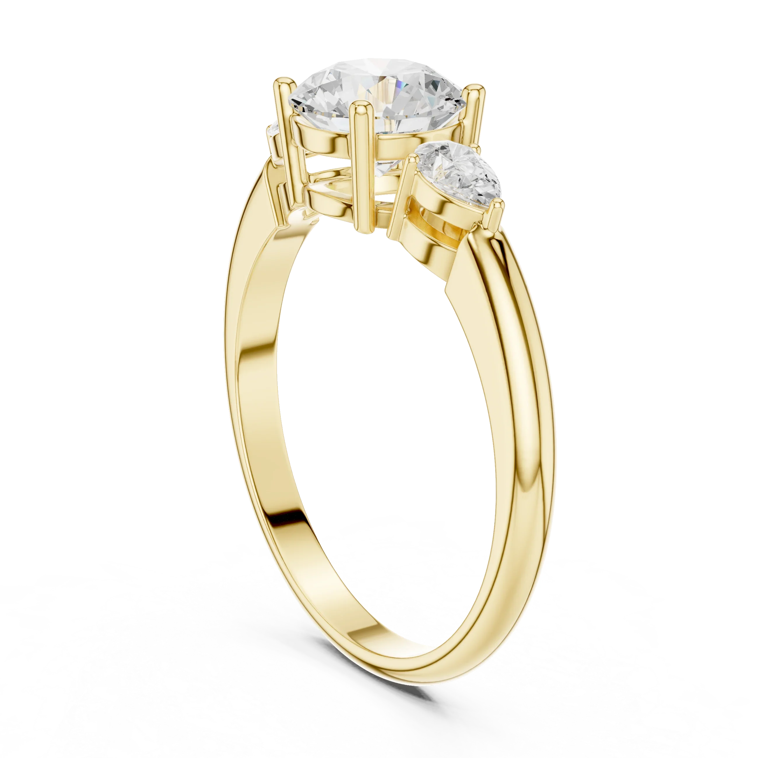 VVS 14K Solid Gold Lab Grown Diamond Engagement Ring - IGI Certified