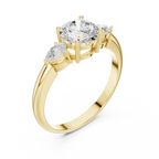 VVS 14K Solid Gold Lab Grown Diamond Engagement Ring - IGI Certified