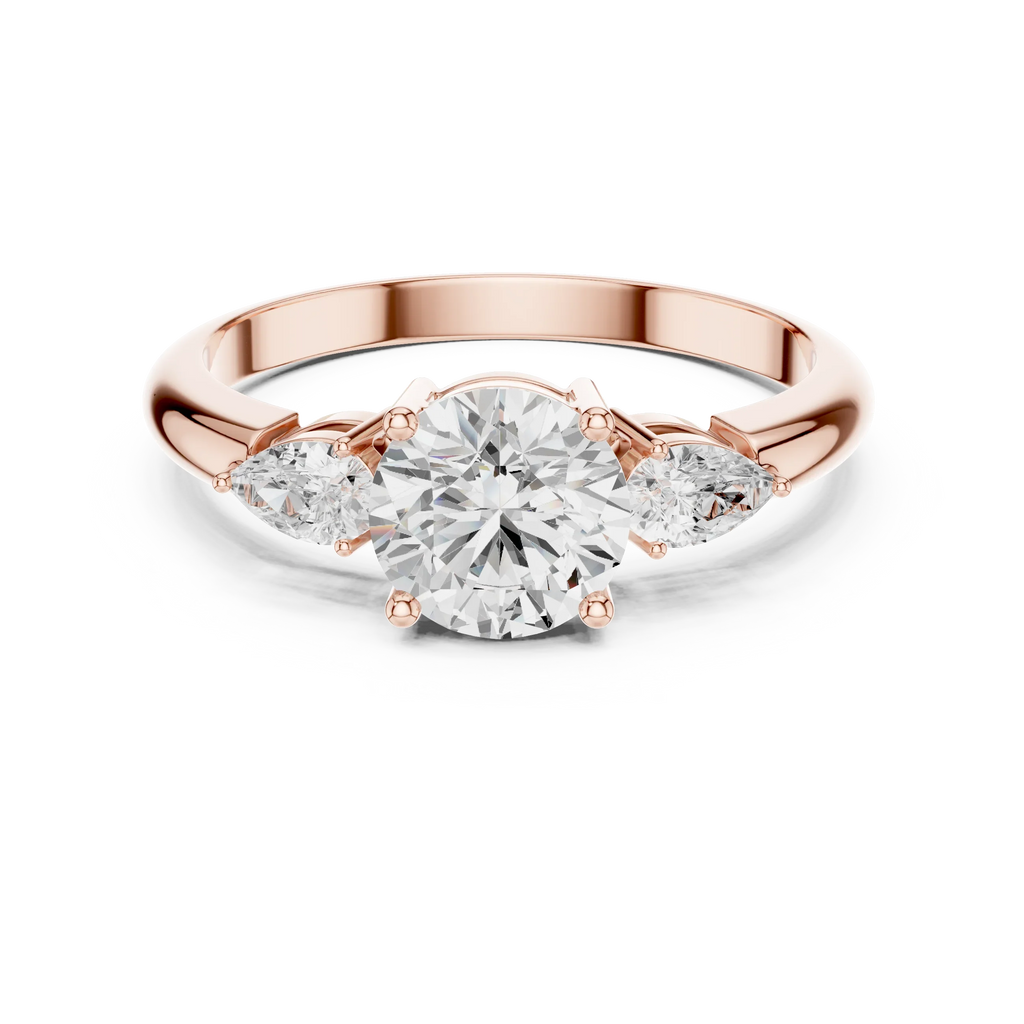 VVS 14K Solid Gold Lab Grown Diamond Engagement Ring - IGI Certified