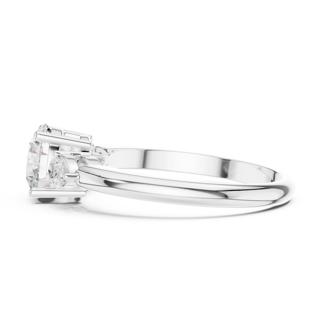 VVS 14K Solid Gold Lab Grown Diamond Engagement Ring - IGI Certified