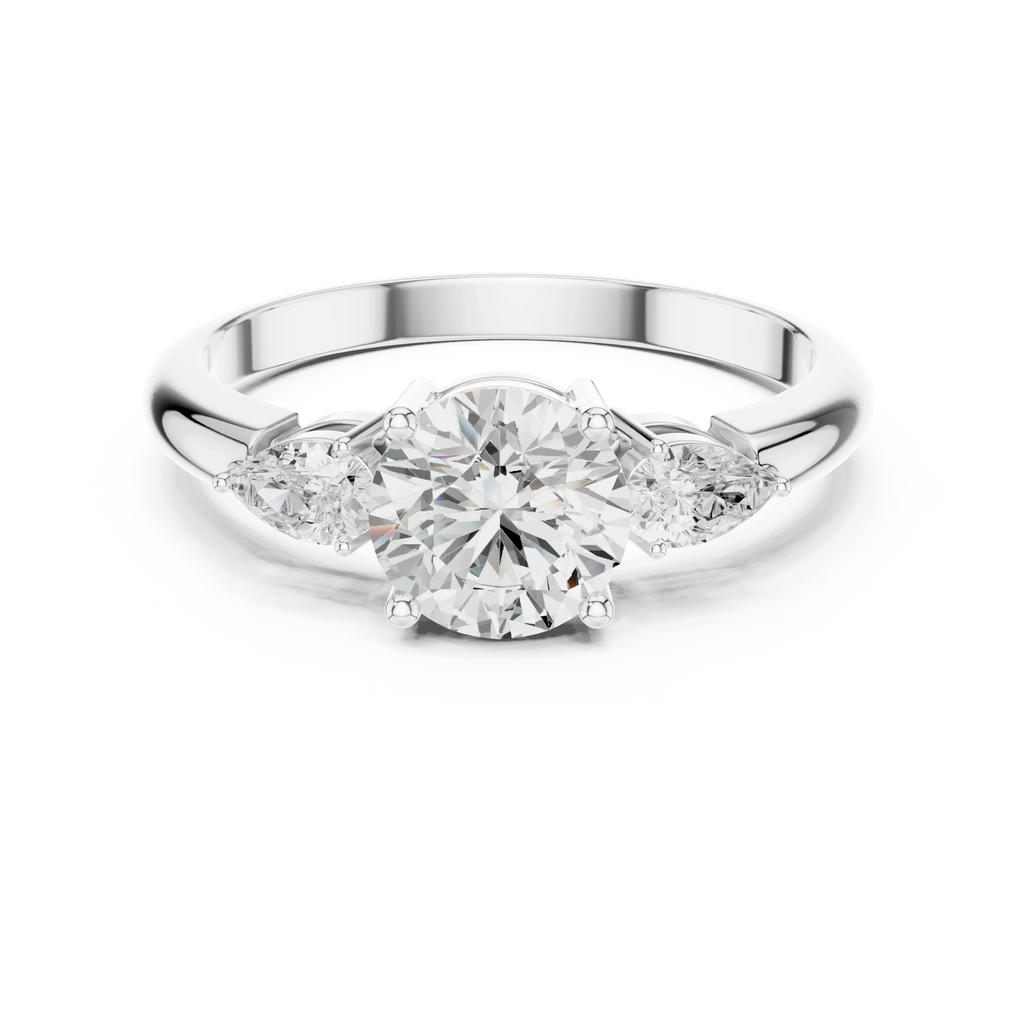 VVS 14K Solid Gold Lab Grown Diamond Engagement Ring - IGI Certified