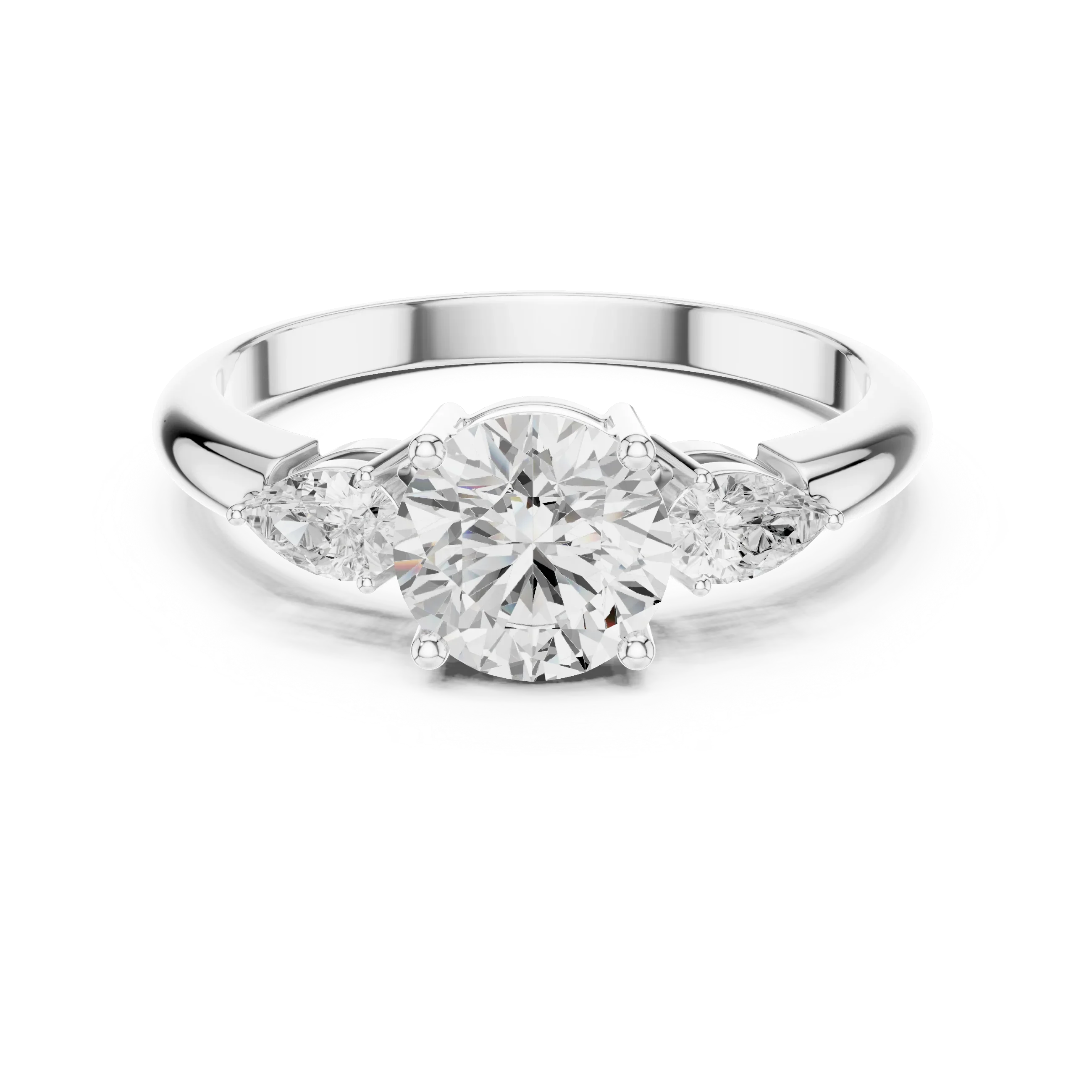 VVS 14K Solid Gold Lab Grown Diamond Engagement Ring - IGI Certified