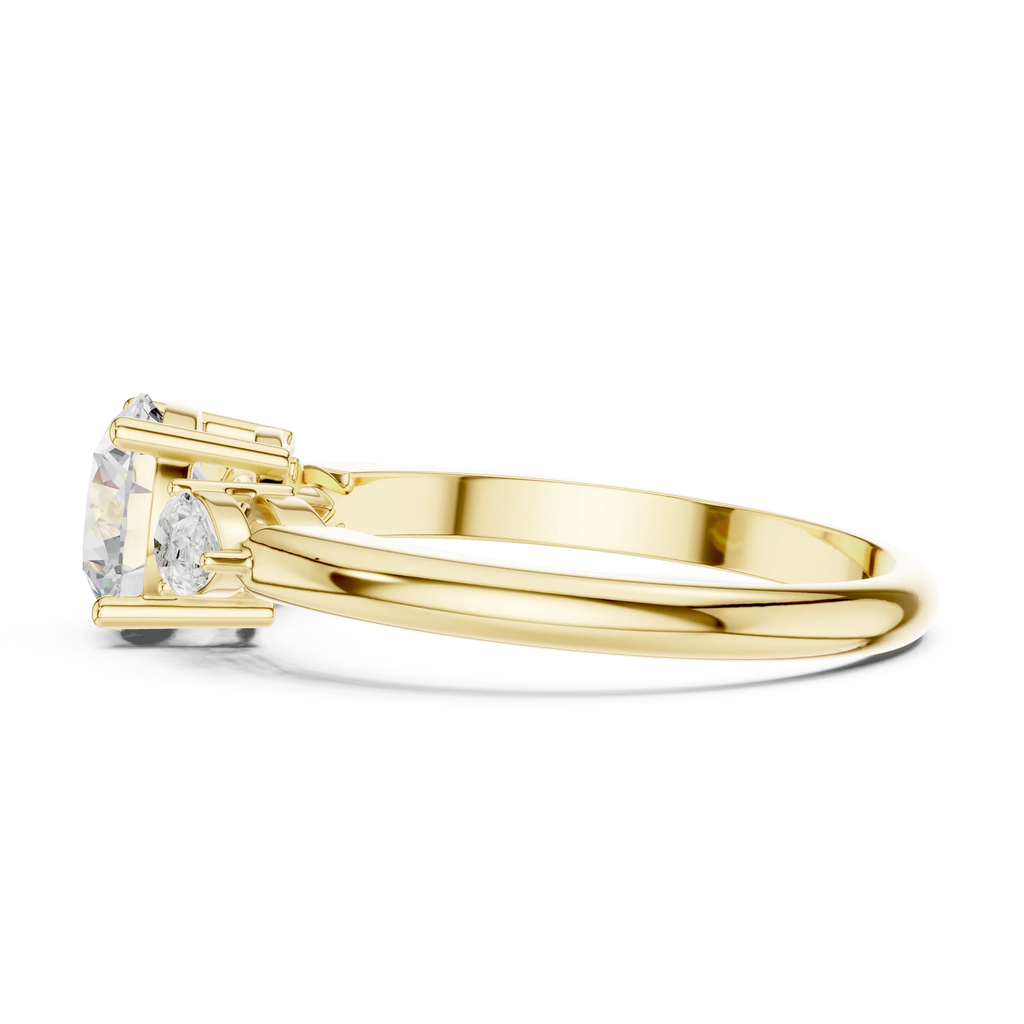 VVS 14K Solid Gold Lab Grown Diamond Engagement Ring - IGI Certified
