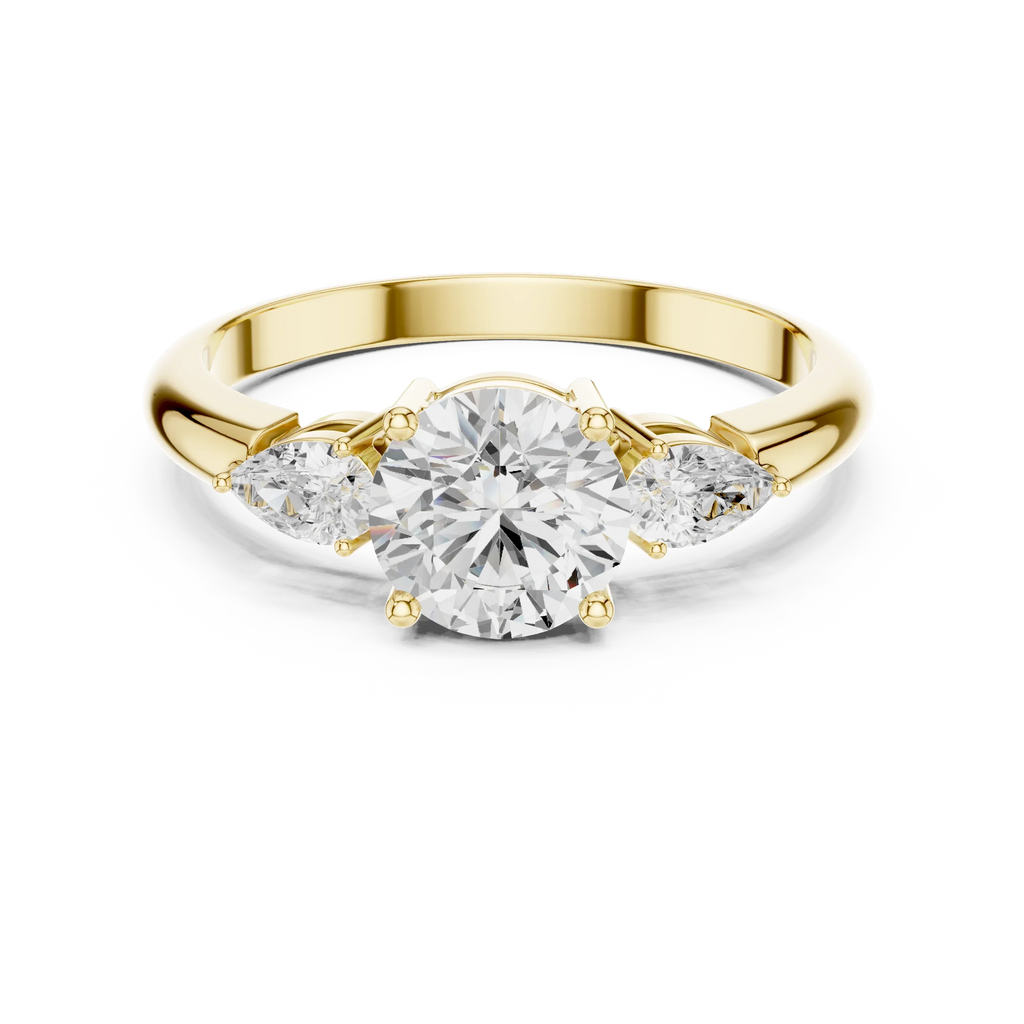 VVS 14K Solid Gold Lab Grown Diamond Engagement Ring - IGI Certified