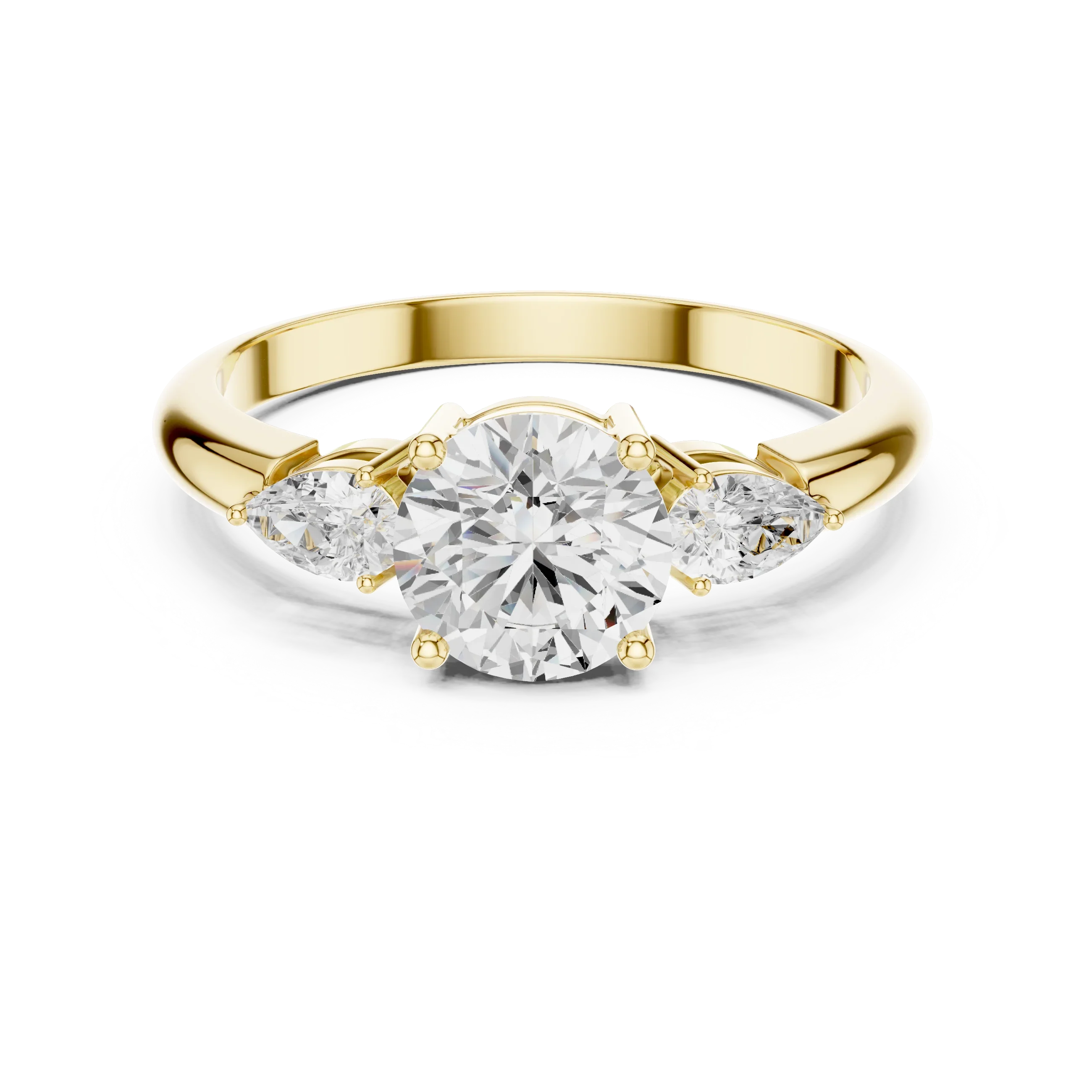 VVS 14K Solid Gold Lab Grown Diamond Engagement Ring - IGI Certified