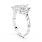 Lab Grown Marquise VVS DF Color Diamond Engagement Ring, Marquise Three Stone Ring