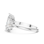 Lab Grown Marquise VVS DF Color Diamond Engagement Ring, Marquise Three Stone Ring