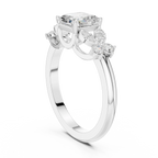 Asscher Cut 0.24 CTW 14K Solid Gold Lab Grown Cluster Ring