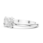 Asscher Cut 0.24 CTW 14K Solid Gold Lab Grown Cluster Ring