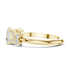 Asscher Cut 0.24 CTW 14K Solid Gold Lab Grown Cluster Ring