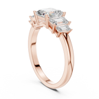 1.76 CTW Baguette & Asscher Diamond 10K Yellow Gold Luxury Ring