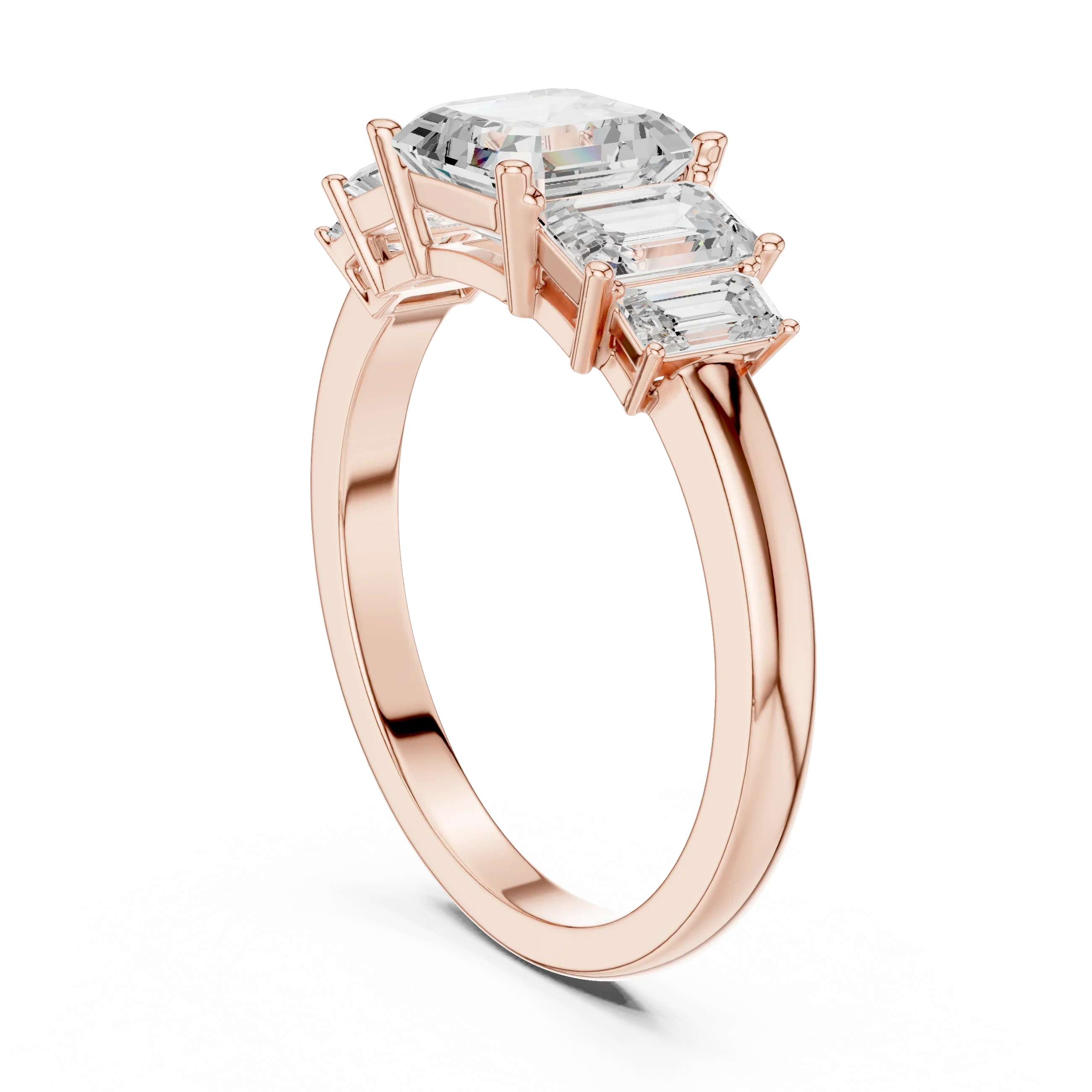 1.76 CTW Baguette & Asscher Diamond 10K Yellow Gold Luxury Ring