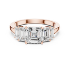 1.76 CTW Baguette & Asscher Diamond 10K Yellow Gold Luxury Ring