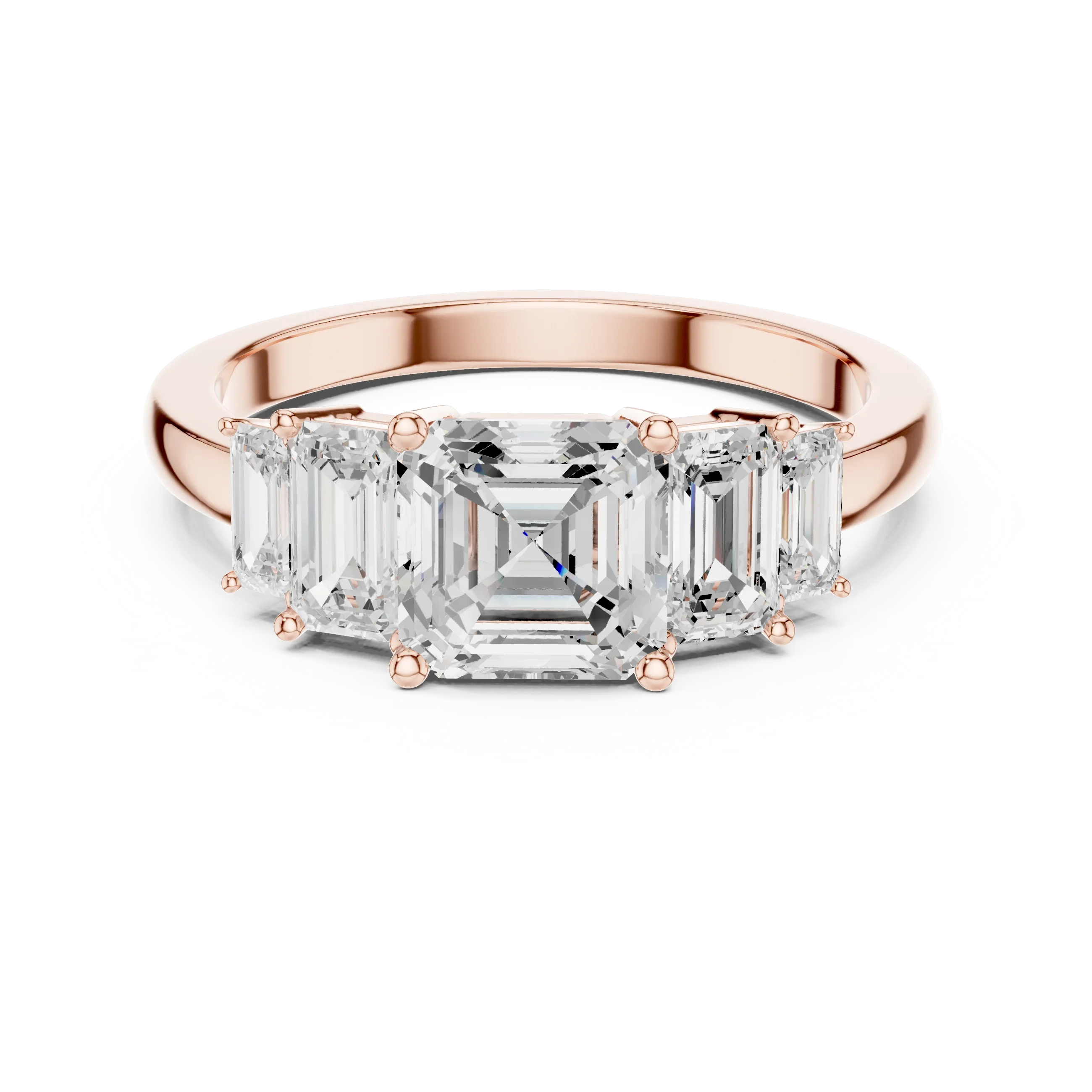 1.76 CTW Baguette & Asscher Diamond 10K Yellow Gold Luxury Ring