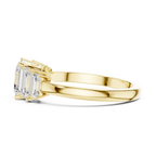 1.76 CTW Baguette & Asscher Diamond 10K Yellow Gold Luxury Ring