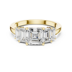 1.76 CTW Baguette & Asscher Diamond 10K Yellow Gold Luxury Ring