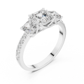 14K Gold Asscher Diamond Graduation Ring For Women's Gift