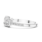 14K Gold Asscher Diamond Graduation Ring For Women's Gift