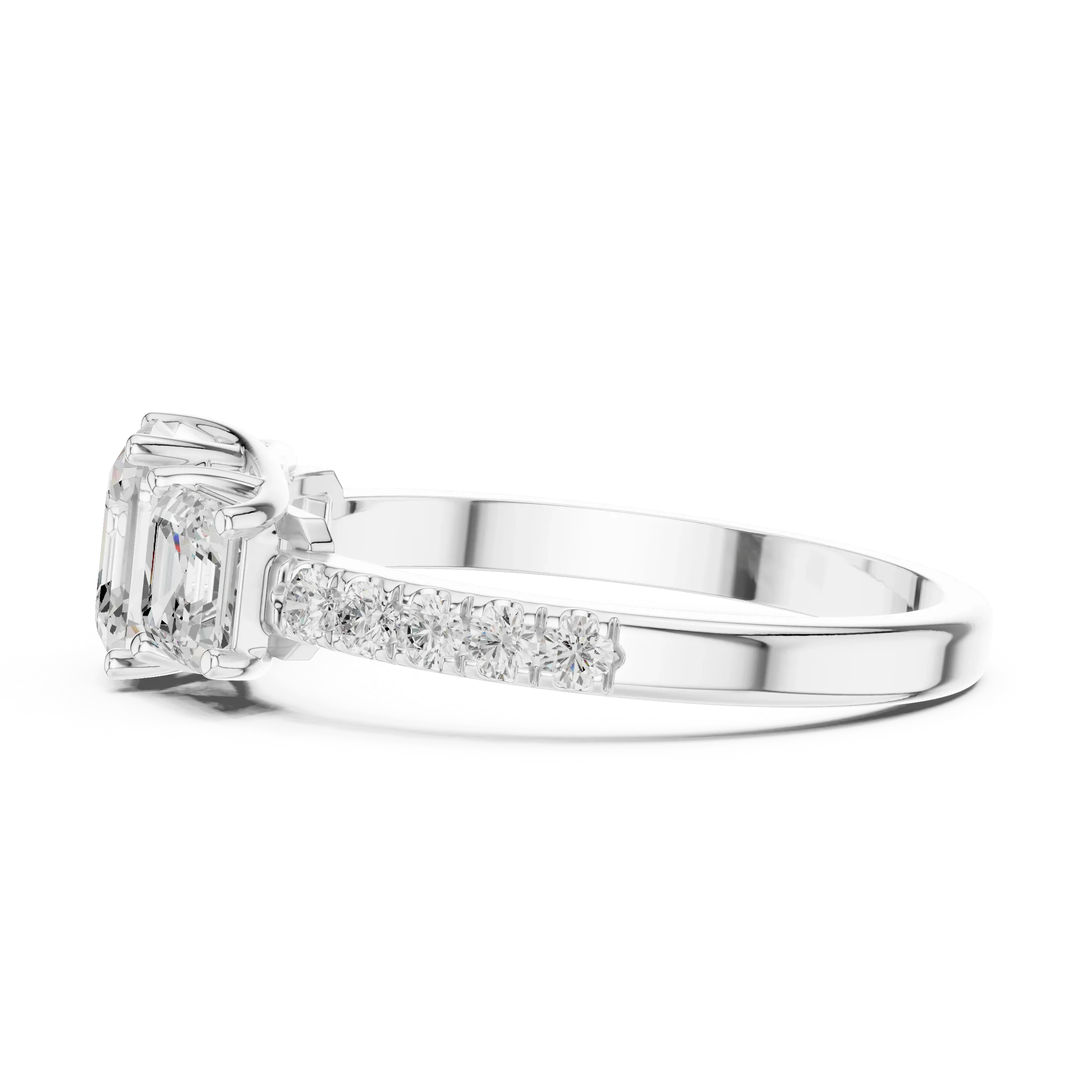 14K Gold Asscher Diamond Graduation Ring For Women's Gift