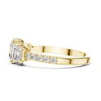 14K Gold Asscher Diamond Graduation Ring For Women's Gift
