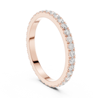 Unique 10K White Gold 0.63 CTW Round Moissanite Eternity Band