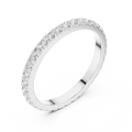 Unique 10K White Gold 0.63 CTW Round Moissanite Eternity Band