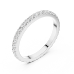 Unique 10K White Gold 0.63 CTW Round Moissanite Eternity Band