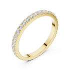 Unique 10K White Gold 0.63 CTW Round Moissanite Eternity Band