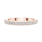 Unique 10K White Gold 0.63 CTW Round Moissanite Eternity Band