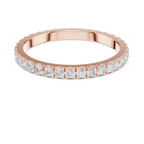 Unique 10K White Gold 0.63 CTW Round Moissanite Eternity Band