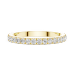 Unique 10K White Gold 0.63 CTW Round Moissanite Eternity Band