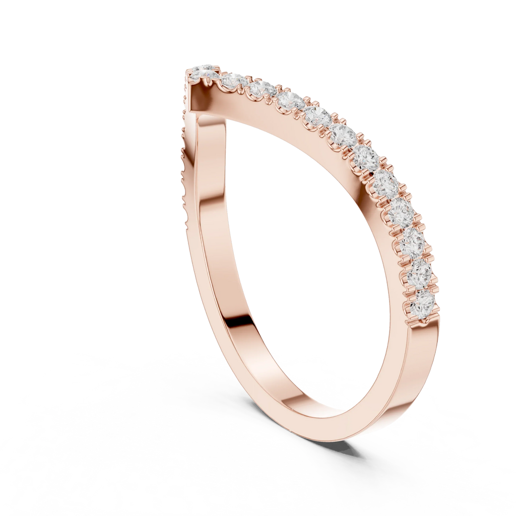 0.27 Carat Lab Grown Diamond Wedding Band, 14K Gold Anniversary Ring