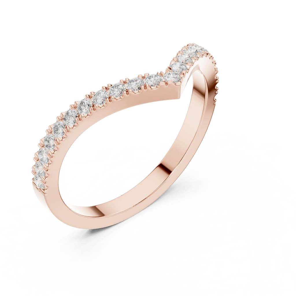0.27 Carat Lab Grown Diamond Wedding Band, 14K Gold Anniversary Ring