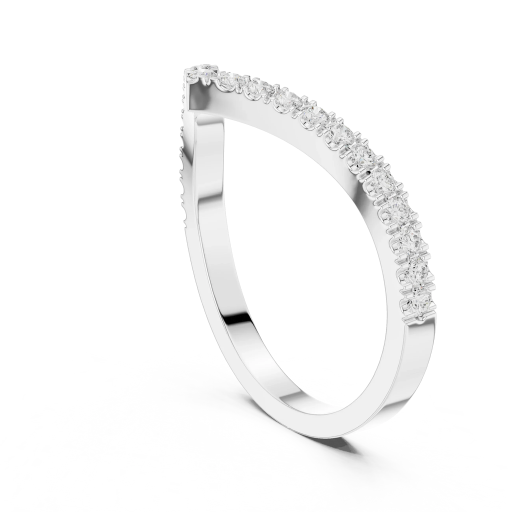 0.27 Carat Lab Grown Diamond Wedding Band, 14K Gold Anniversary Ring