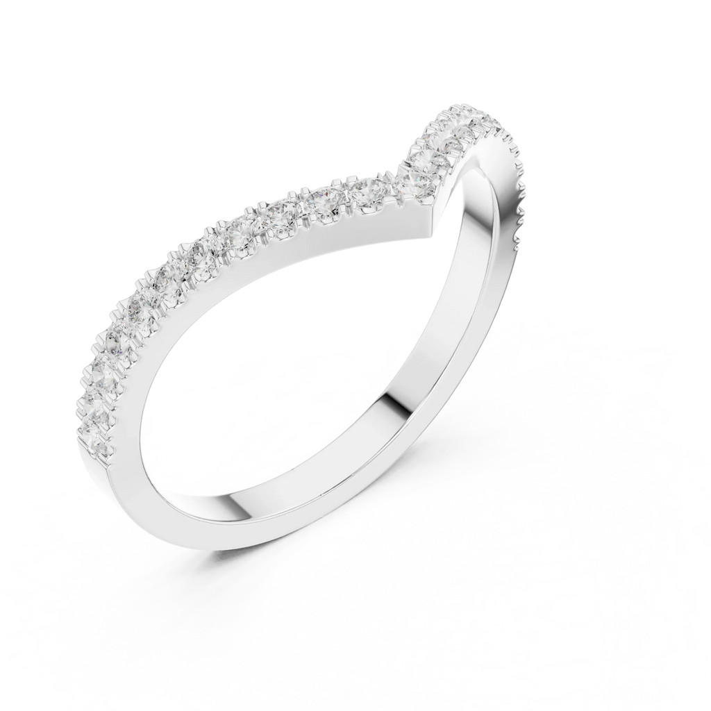 0.27 Carat Lab Grown Diamond Wedding Band, 14K Gold Anniversary Ring