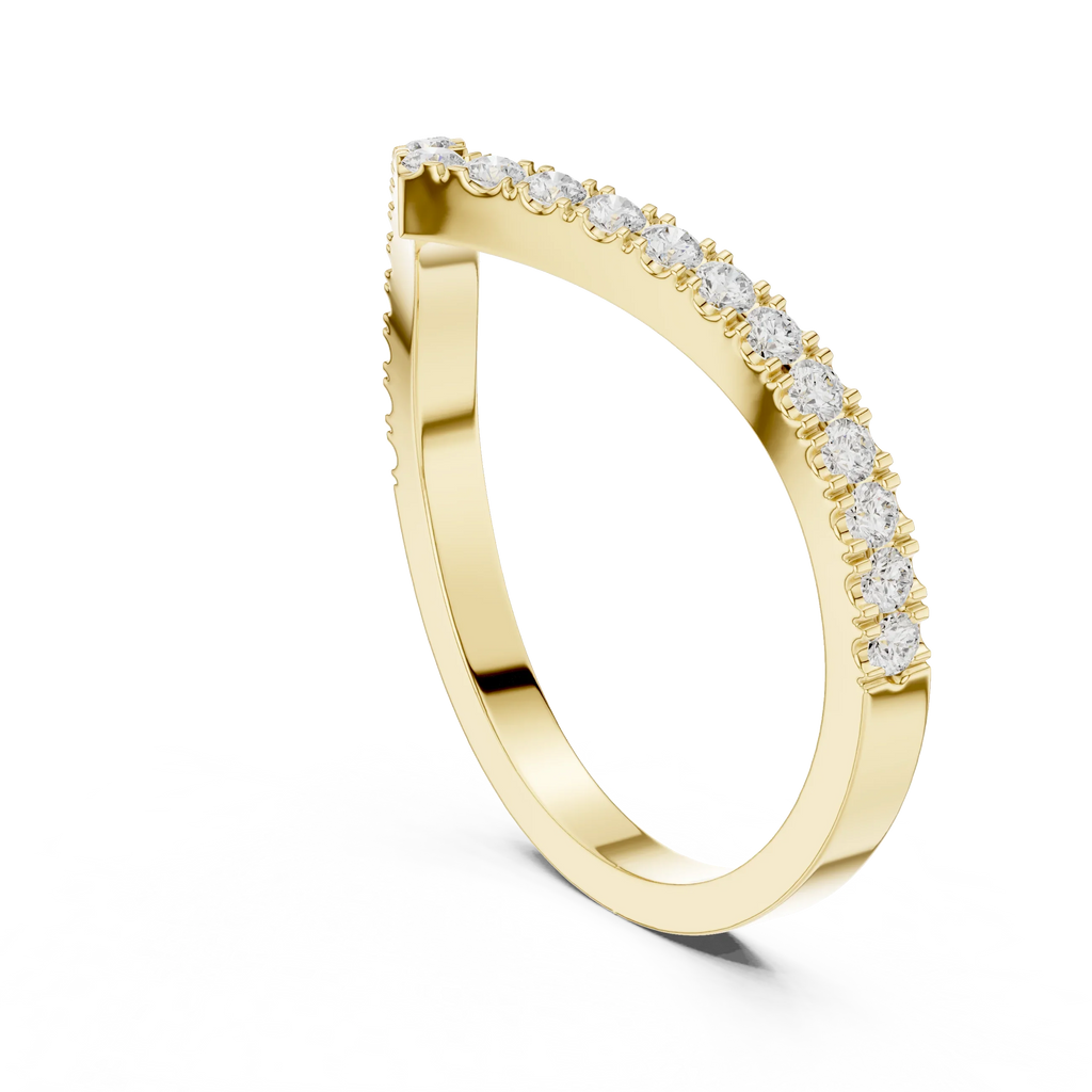 0.27 Carat Lab Grown Diamond Wedding Band, 14K Gold Anniversary Ring