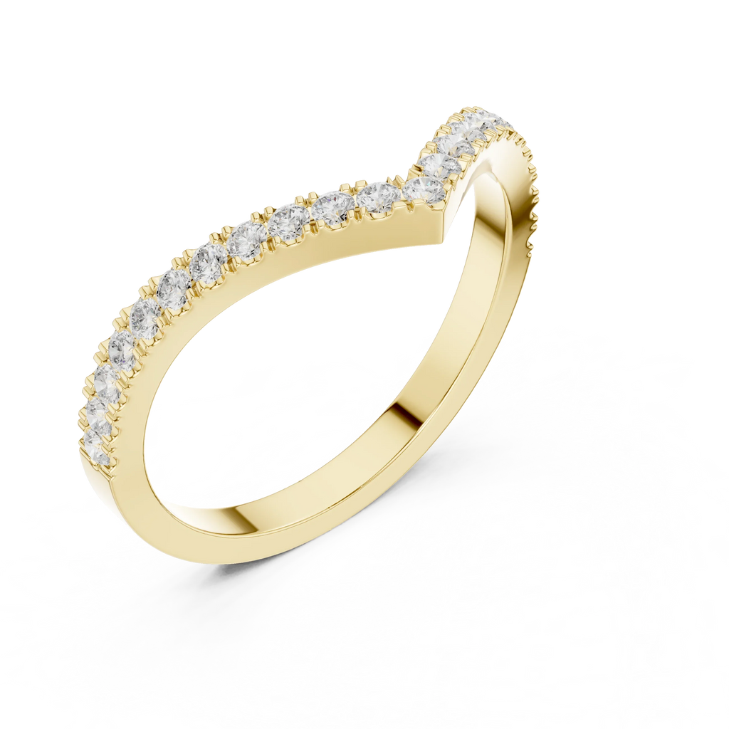 0.27 Carat Lab Grown Diamond Wedding Band, 14K Gold Anniversary Ring